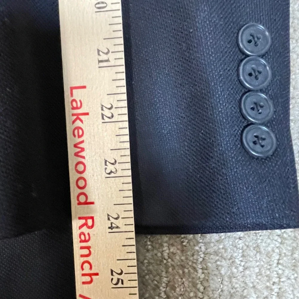 Joseph Abboud Blazer Mens 48R Black Loro Piana Super 120s Wool Suit Jacket Italy
